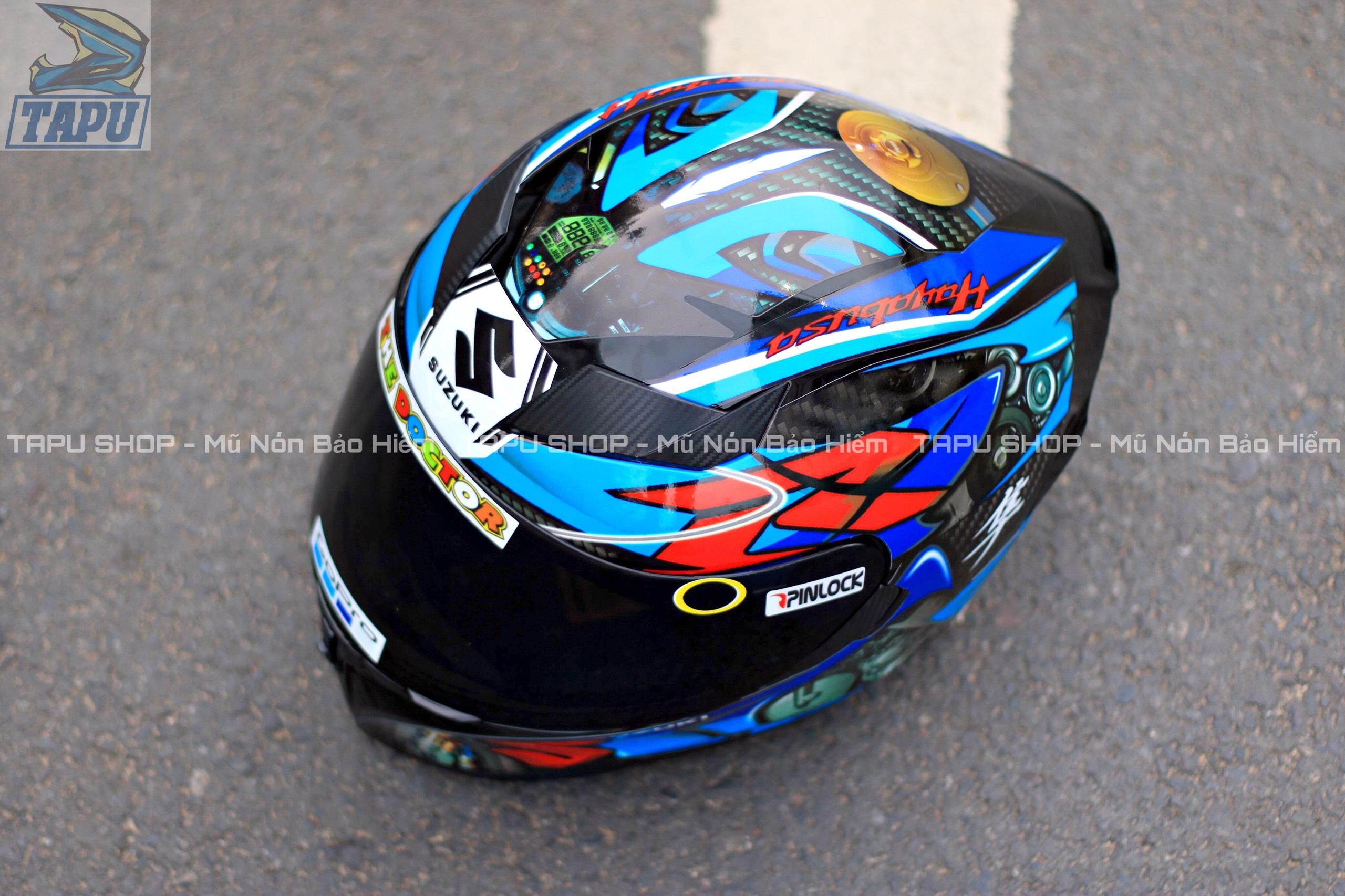 Nón Fullface ROYAL M138B 1 Kính Lên Tem SUZUKI
