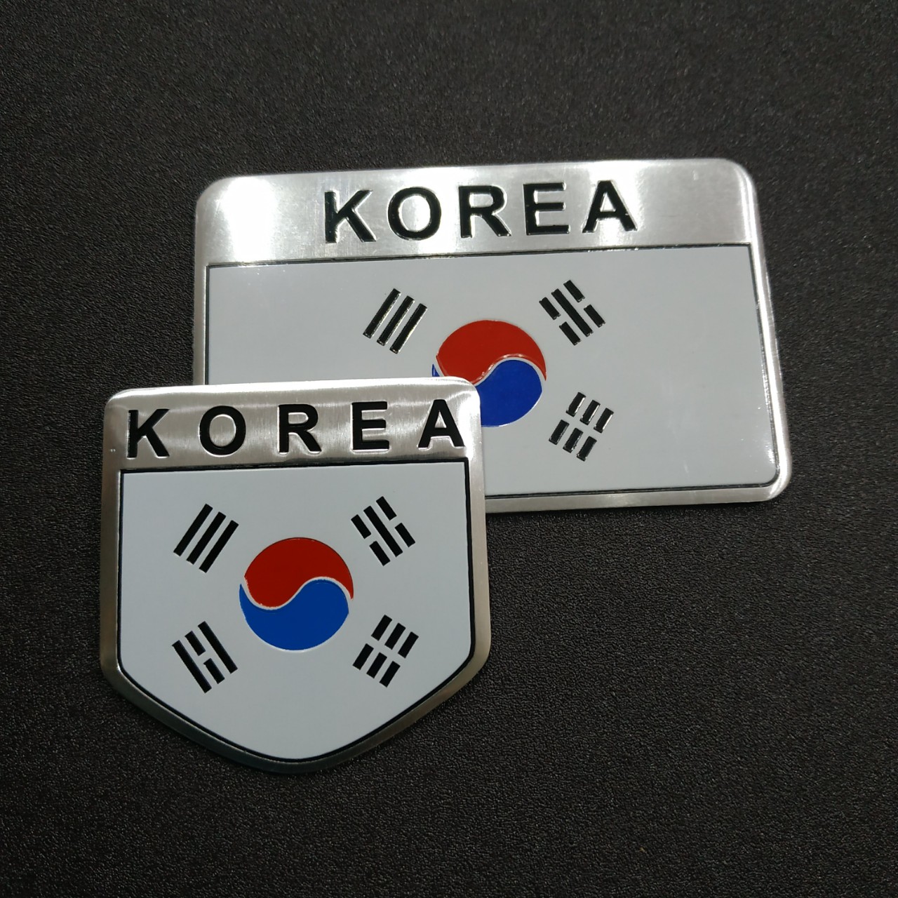 Tem nhôm dán xe hình cờ Hàn Quốc Korea