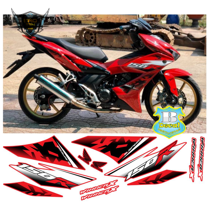 [ FREE SHIP ] Tem rời xe winner X dán xe đỏ