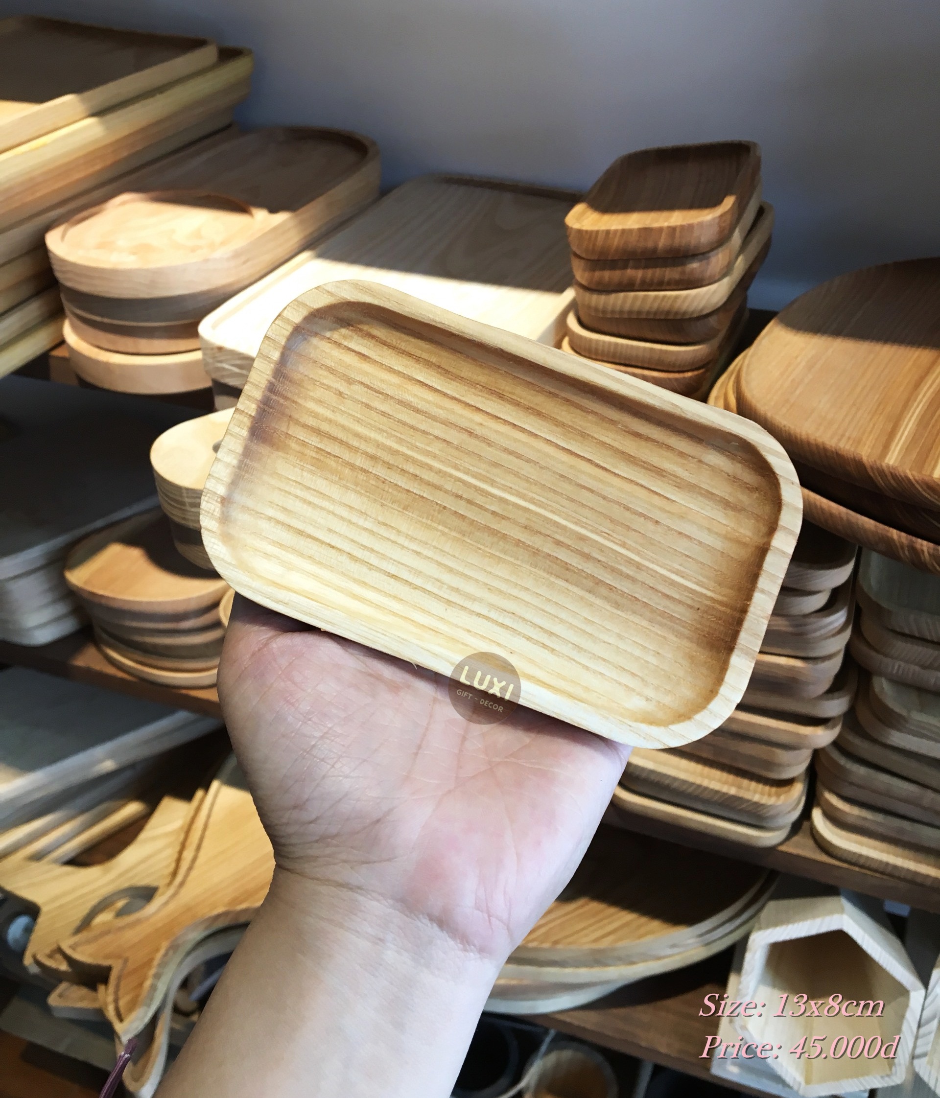 Khay gỗ CN nhỏ (decor 22) - LUXI decor