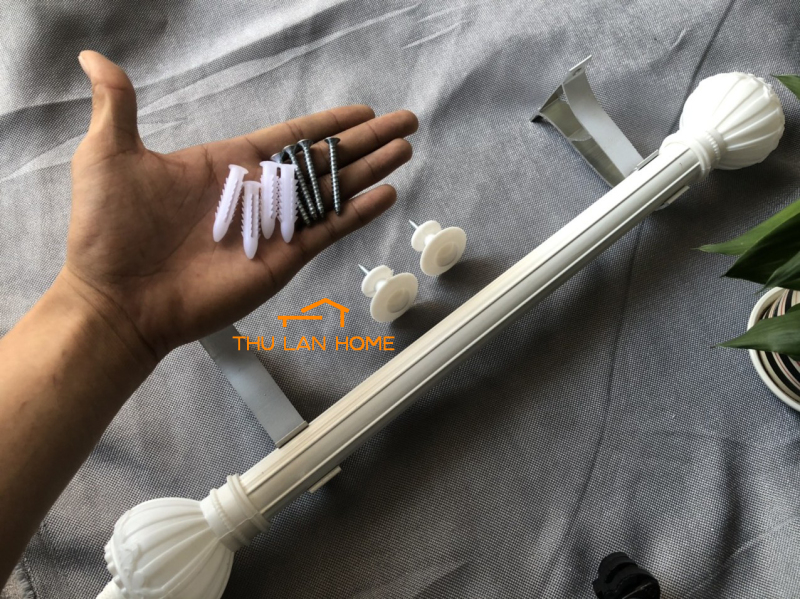 Thanh treo rèm cửa + bộ phụ kiện 1 tới 4m