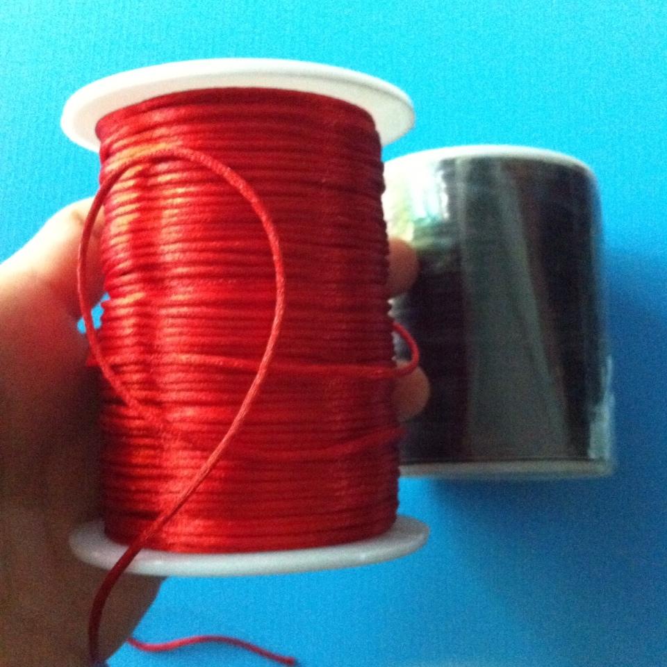 1 cuộn 90m dây tim lụa, dây se (dù bóng mềm trơn) 1mm Satin cord
