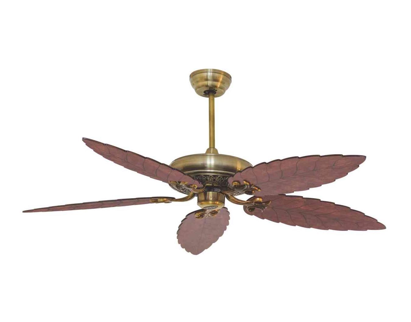Quạt trần cánh gỗ Kim Thuận Phong M86 (Vàng đồng - Nâu)