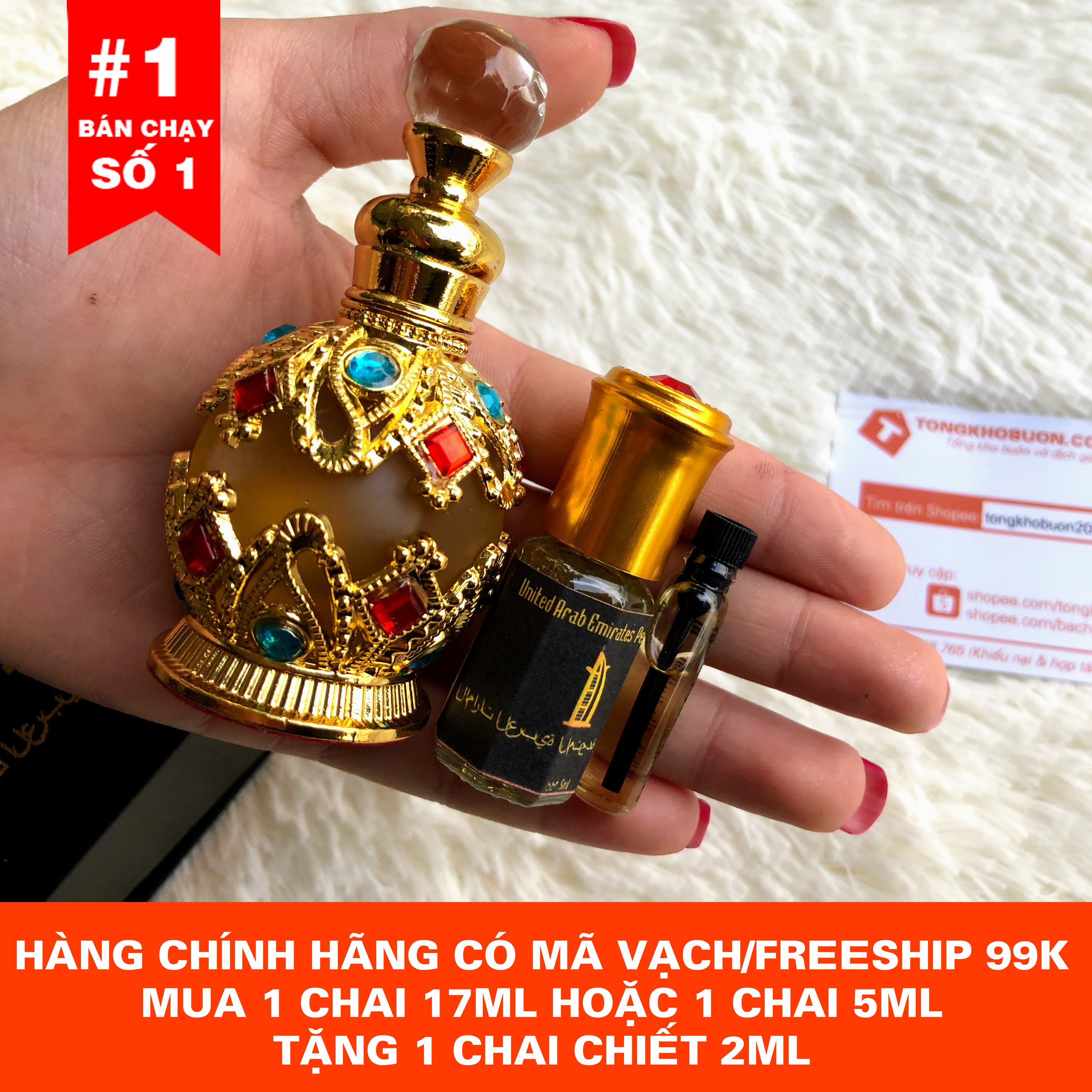 Tinh dầu nước hoa Dubai (5ml, 15ml, 17ml)