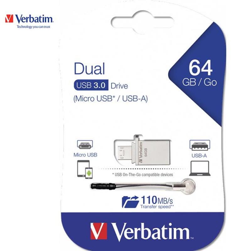 Giá USB Verbatim StorenGo OTG Micro USB 3.0 64GB