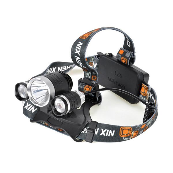 [Giảm ngay 5K] Đèn pin đội đầu Headlight 3 bóng - Trắng T6