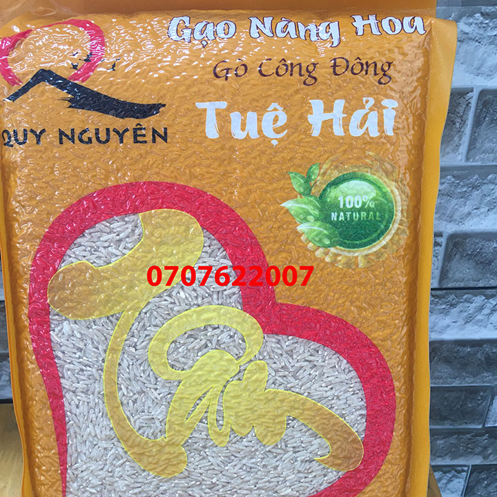 Gạo lứt trắng Nàng Hoa Quy Nguyên 5kg