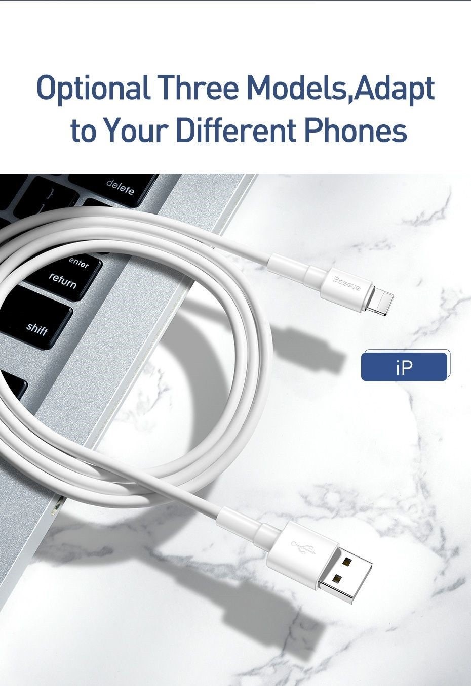 [FREESHIP]Cáp dây sạc nhanh và truyền dữ liệu Baseus Mini White Cable USB For Lightning (2.4A)/Micro USB (2.4A)/Type C (3A) chiều dài 1m truyền dữ liệu tốc độ cao 480Mbps 2.4A dây siêu bền abshop365 hshop365hn hshop365 abshop hshop