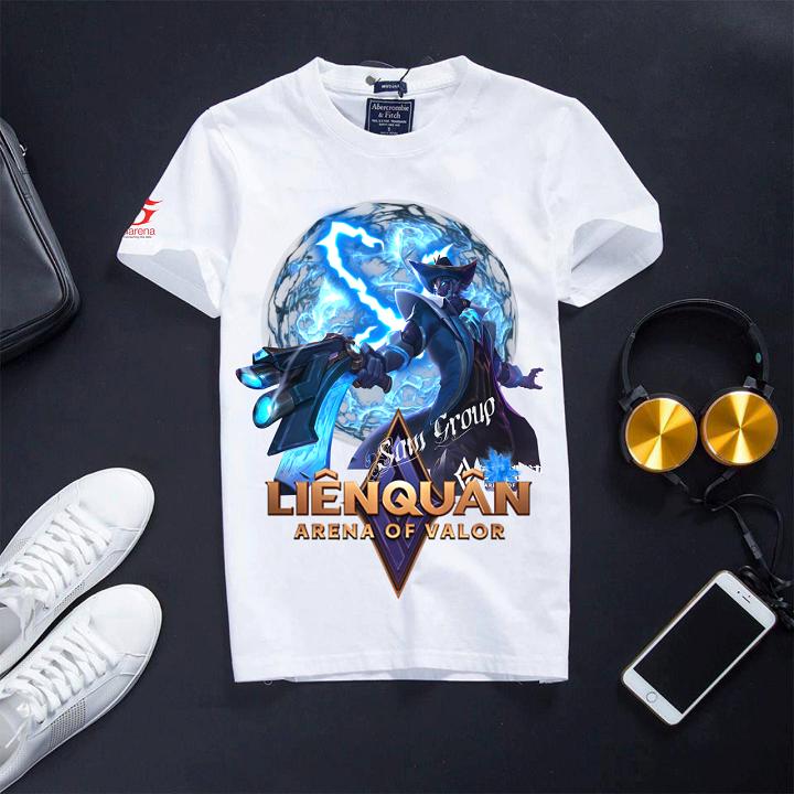 Áo Liên Quân Mobile Cổ Tròn Màu Trắng - Zip gà