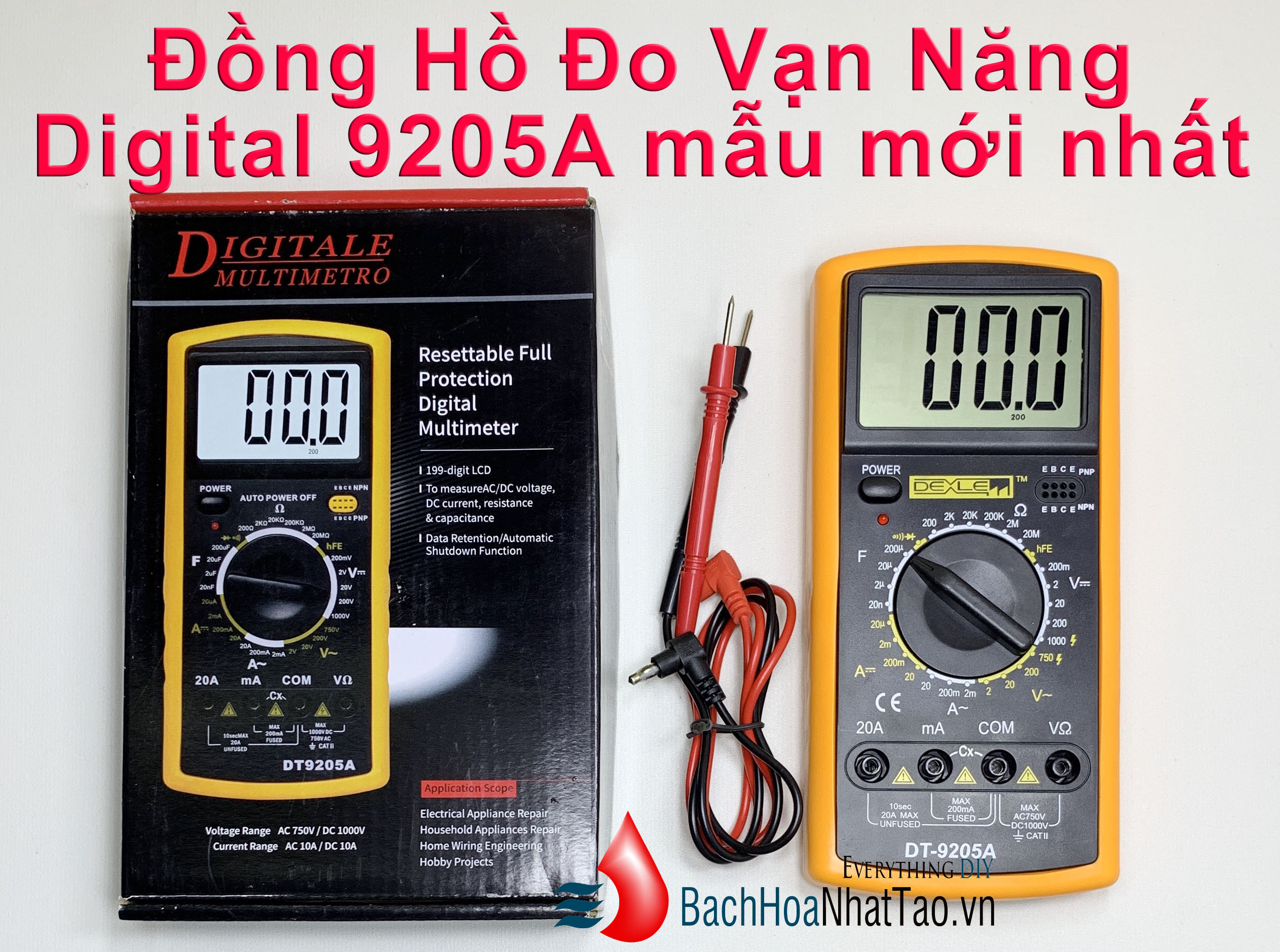 Đồng hồ đo vạn năng Digital 9205A VOM  Màn Hình Lớn