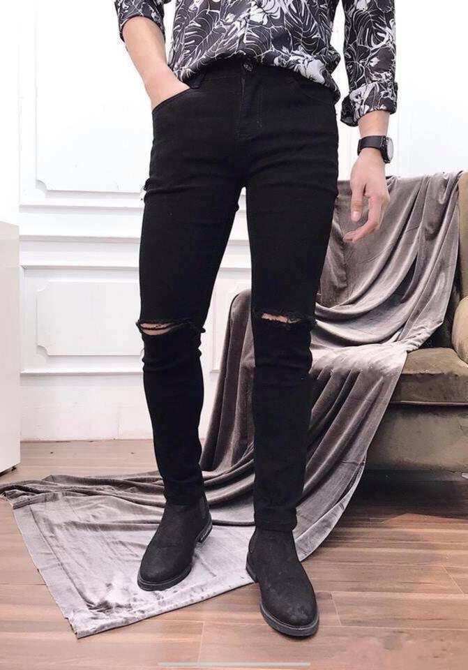 [HCM]Quần Jean Nam ĐEN RÁCH GỐI ĐÔNG PHƯƠNG ĐP01R - Có Size Đại- ÁO THUN TRƠN SIZE 9-12MONTHS/6-9MONTHS HOẶC TƯƠNG ĐƯƠNG