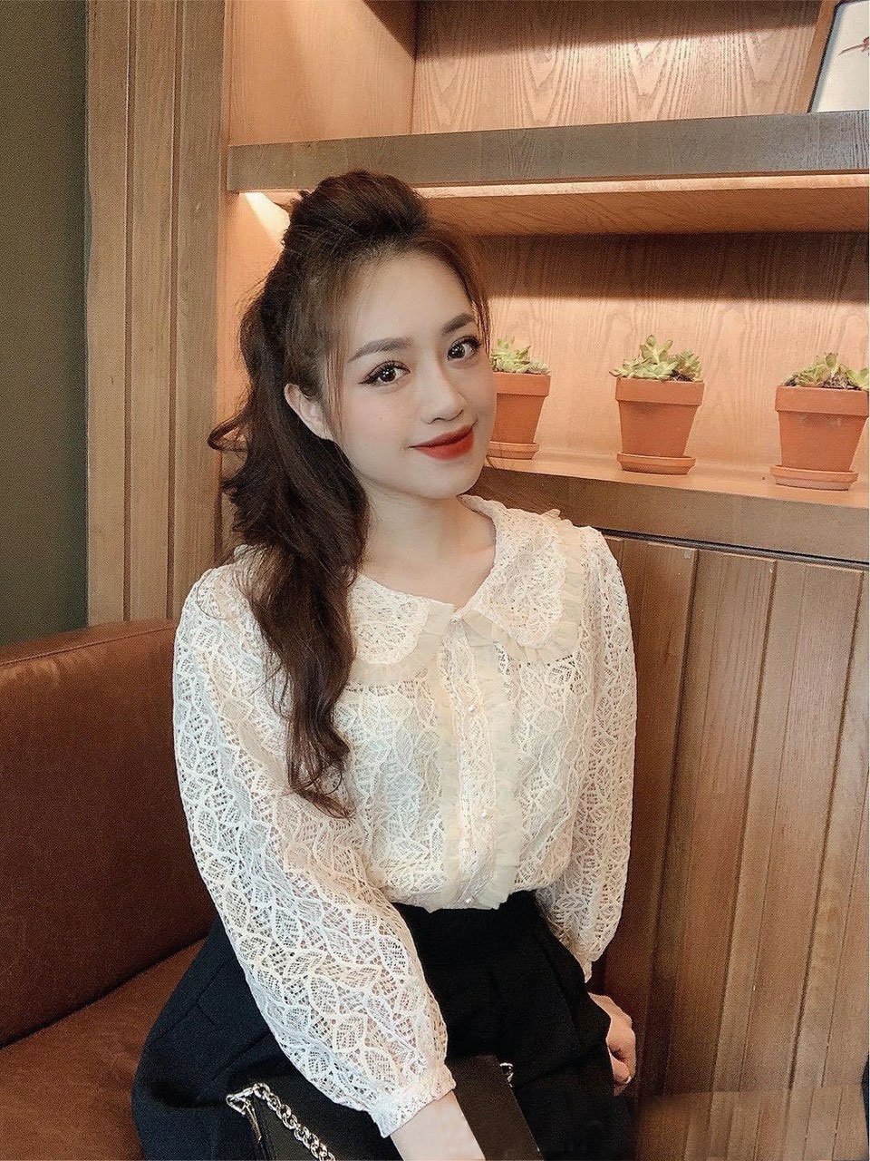 Áo sơ mi ren nữ công sở