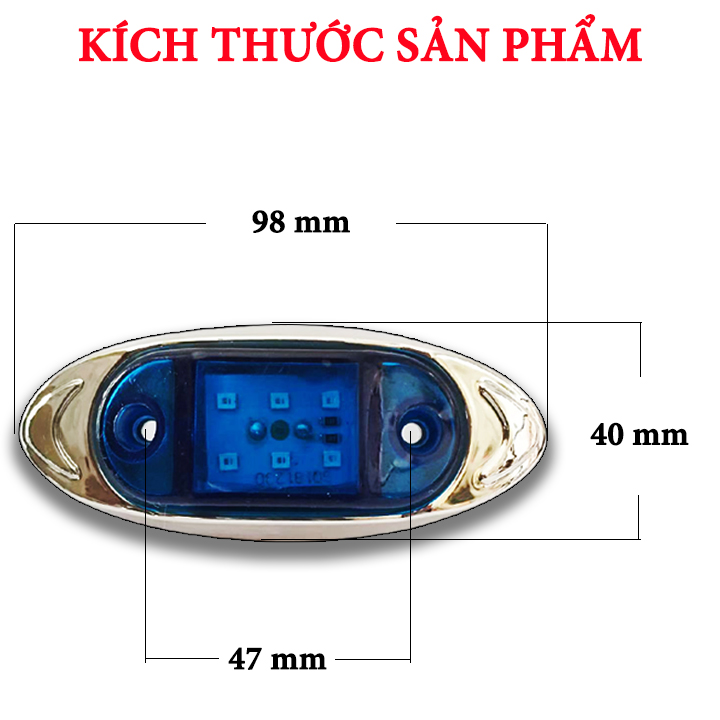 Bộ 02 Đèn Sườn Con Cá - 12V - 24V