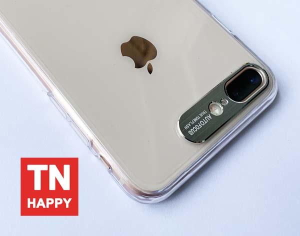 Ốp lưng IPhone 7 Plus / IPhone 8 Plus  bảo vệ camera -  chất lượng cao - Ốp lưng Auto Focus (Màu bạc) - TN Happy phân phối