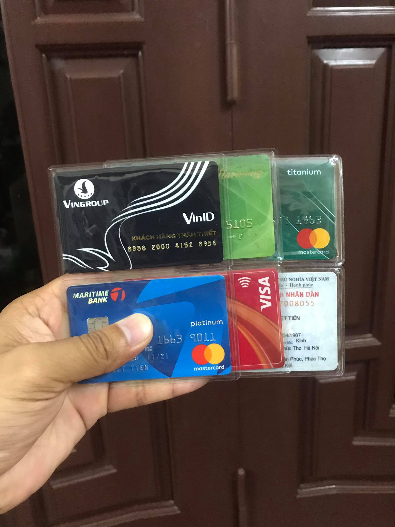 Bộ 4 chiếc Túi đựng  CCCD , thẻ ATM , Bằng lái xe