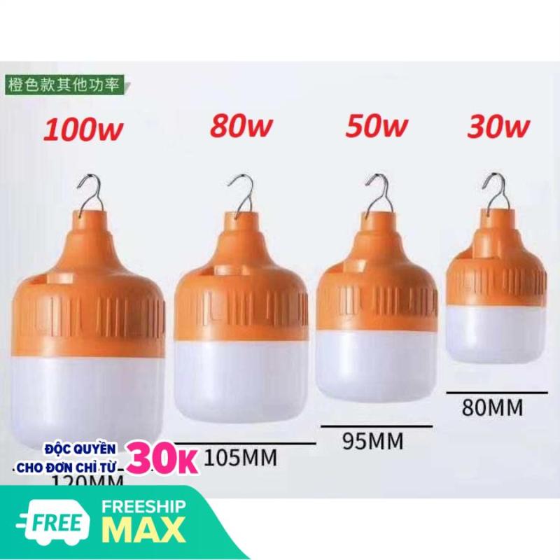 Bóng đèn LED sạc tích điện 50w 3 chế độ độ sáng cao tiết kiệm điện - Bảo hành 06 tháng