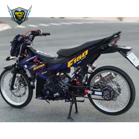 [ FREE SHIP ] Tem rời xe satria fi xanh đen
