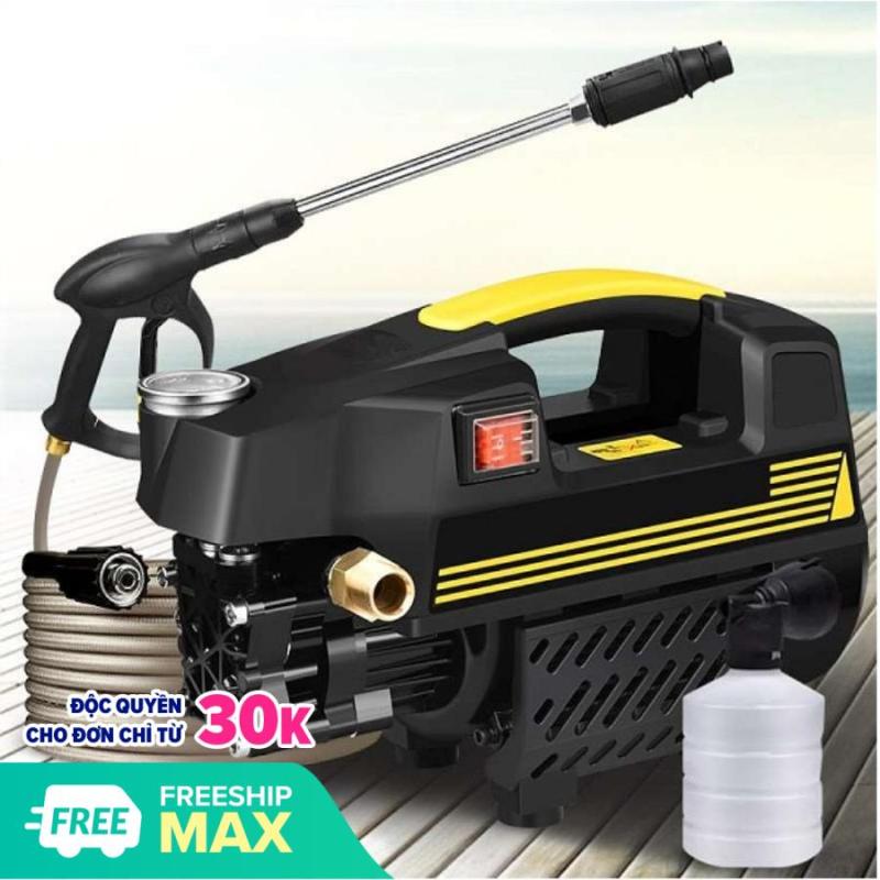Máy rửa xe mini .Máy rửa xe công suất mạnh 1800W - Tặng bình xịt tuyết dễ dàng sử dụng có súg dài nửa mét