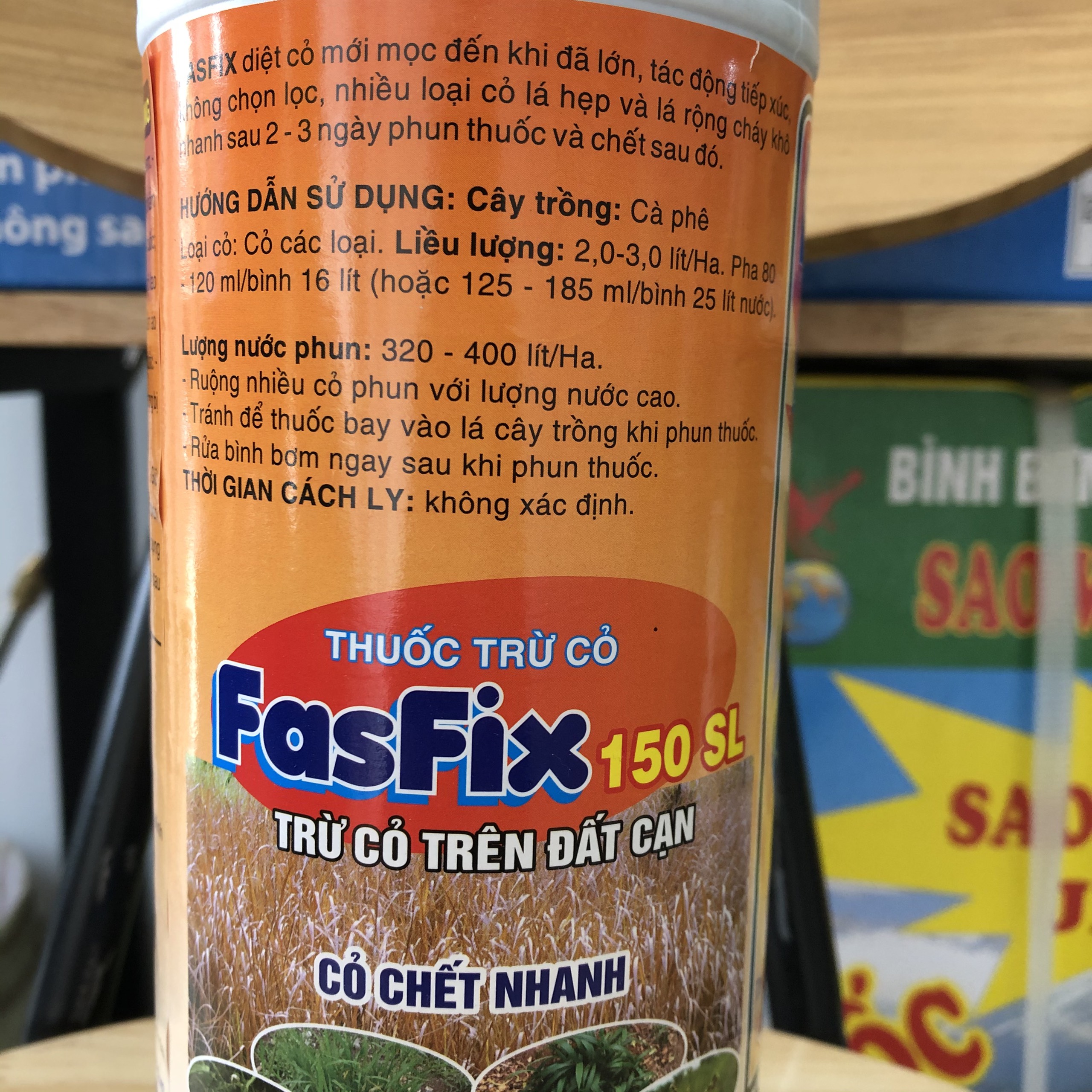 Thuốc trừ cỏ - FASFIX 150SL 1 Lít - Thuốc trừ các loại cỏ trên cạn, trừ cỏ không chọn lọc – Diệt cỏ tận gốc, nhanh chóng