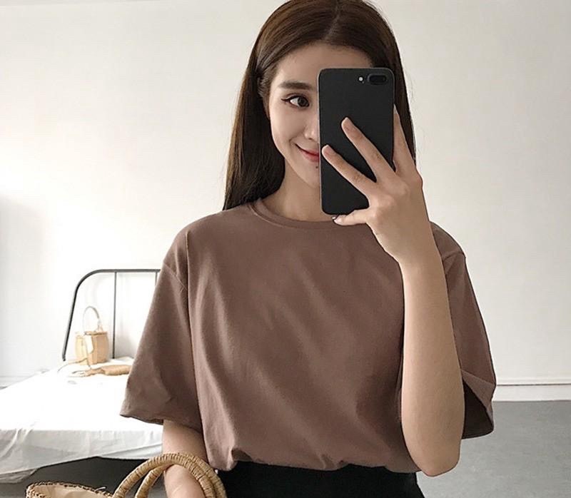 Áo thun nữ trơn cổ tròn thời trang