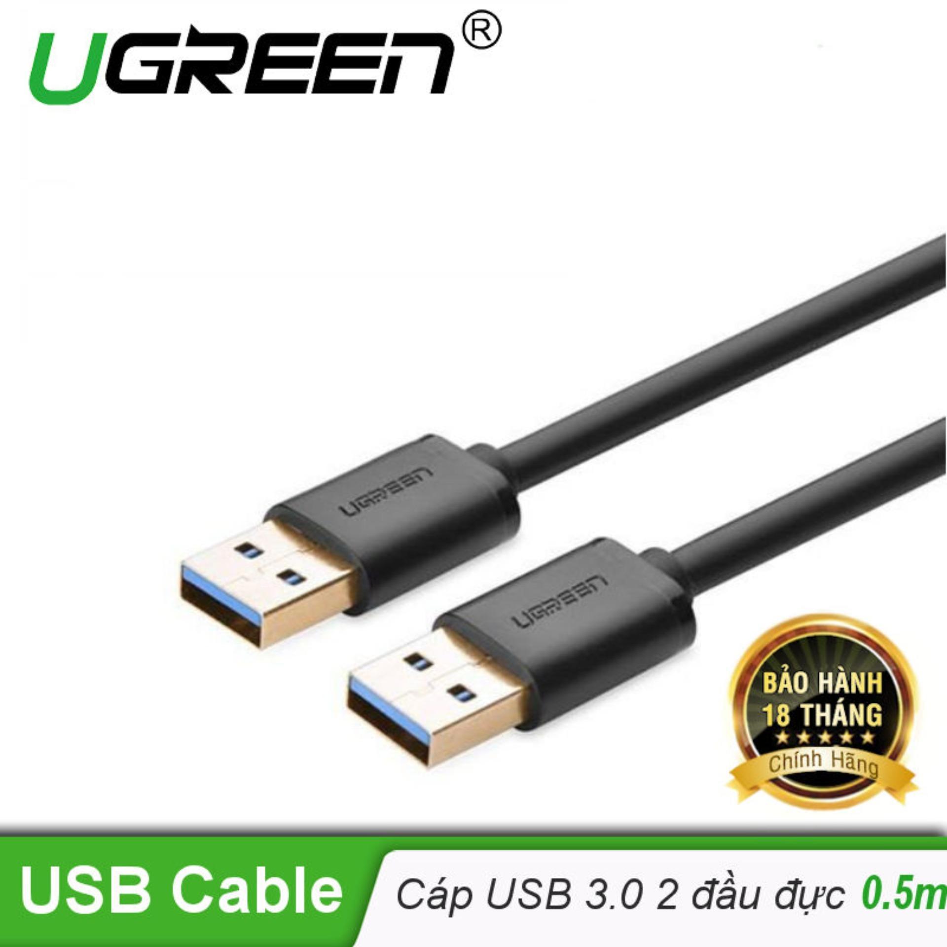 [HCM]Dây USB 3.0 đực sang đực dài 0.5M UGREEN US116 10369
