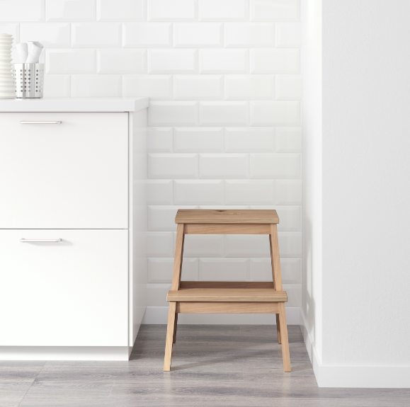 Ghế gỗ bậc thang BEKVÄM IKEA - Step stool, aspen, 50 cm