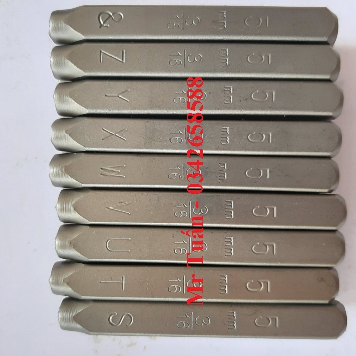 Bộ đục số và chữ chấm bi 5mm
