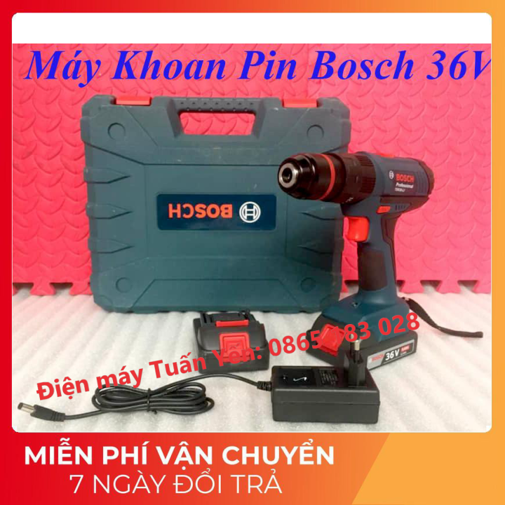 Máy khoan pin bosch 36v có hai chức năng khoan và khoan búa - mẫu mới 2019