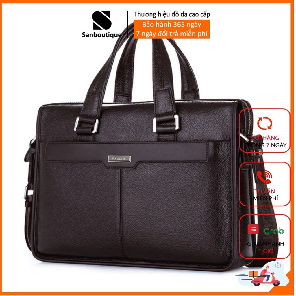 Cặp Da Công Sở P.KUONE 001.TÚI XÁCH DA CÔNG SỞ. CẶP DA LAPTOP.