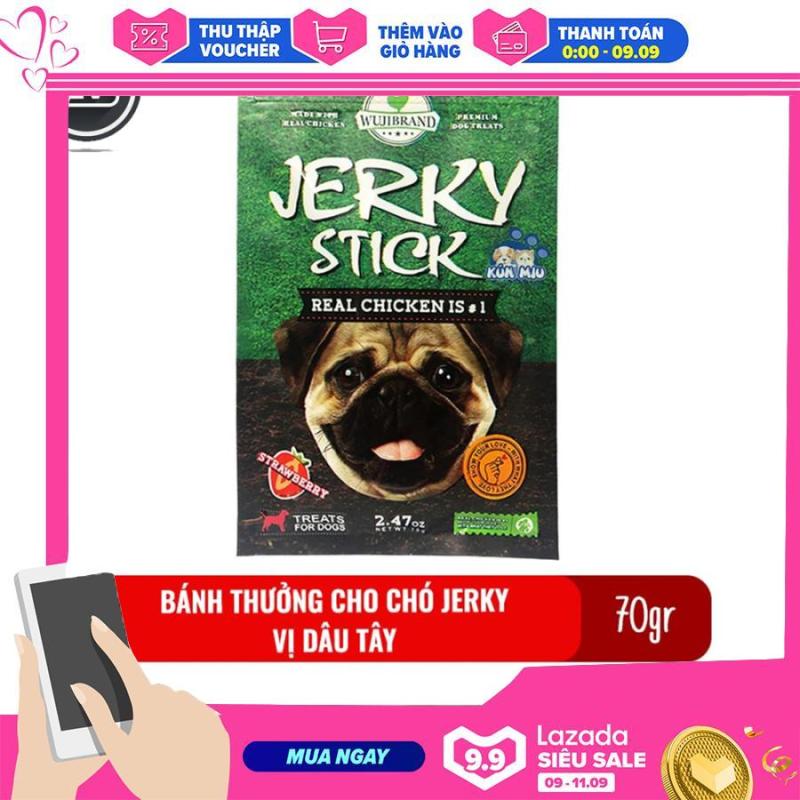 Bánh thưởng cho chó Jerky 70gr - Vị dâu tây