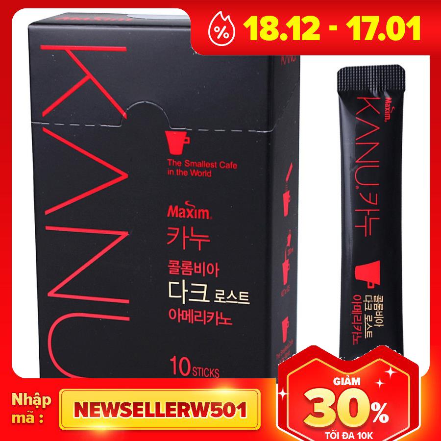 CÀ PHÊ HÒA TAN DARKROAST AMERICANO KANU MAXIM HÀN QUỐC HỘP 16G