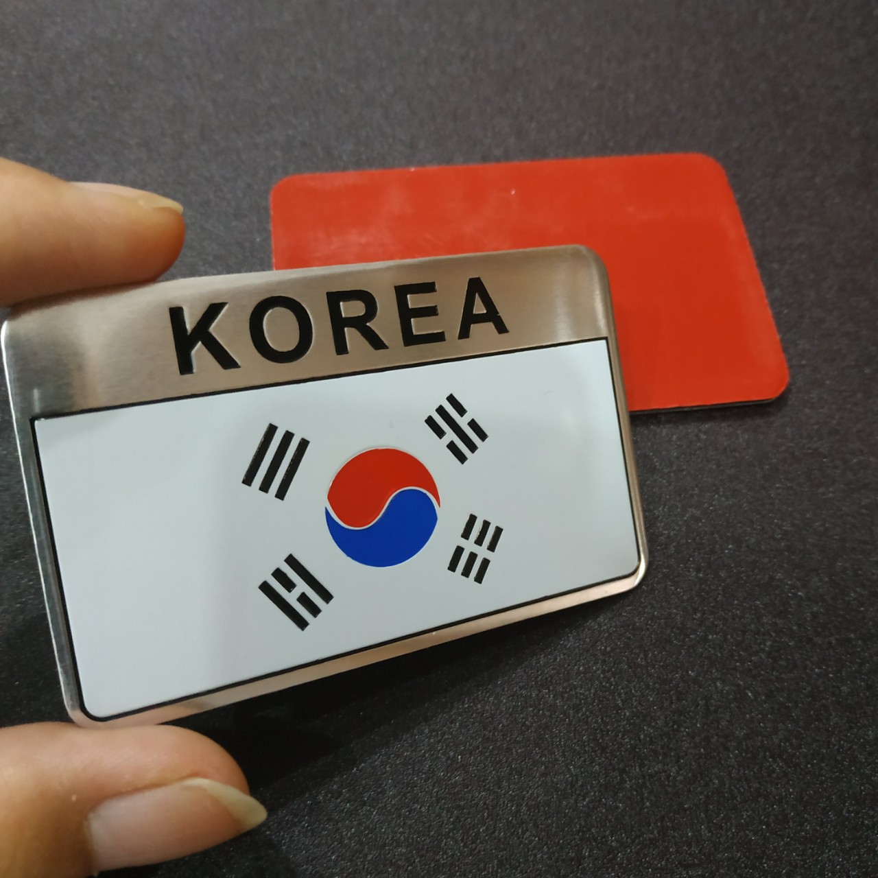 Tem nhôm dán xe hình cờ Hàn Quốc Korea