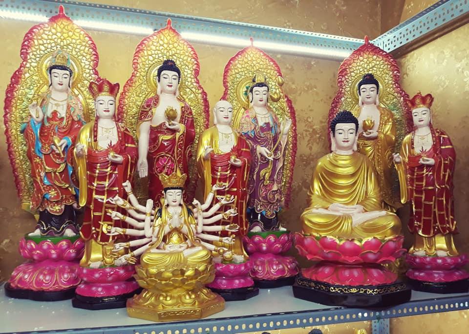 Bổn Sư Thiền sen hồng 70cm