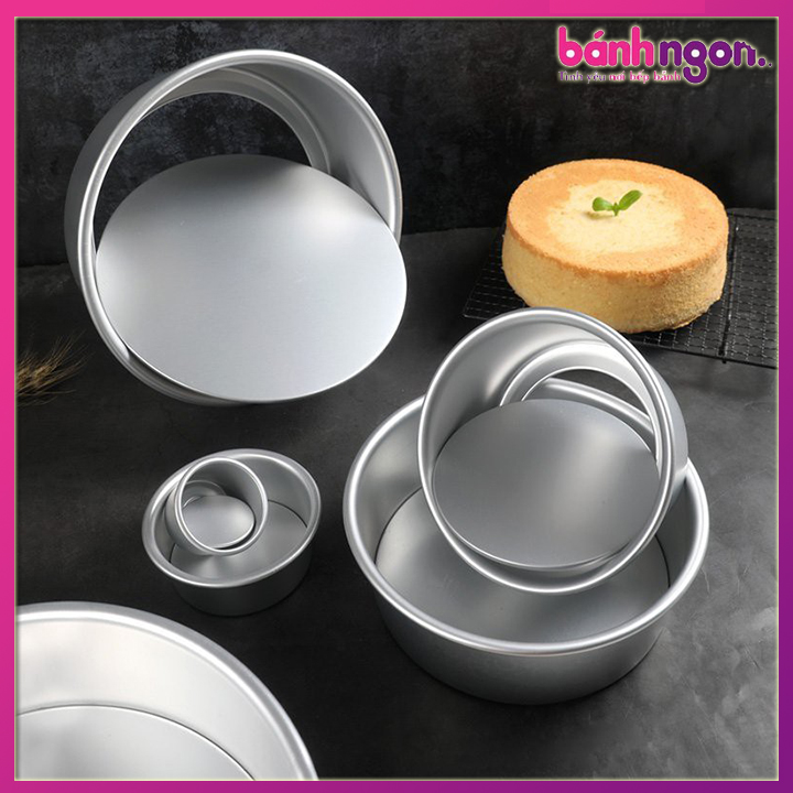 Khuôn Nhôm Tròn Đúc *Đế Rời* Làm Bánh Bông Lan,ChessCake,Mousse12cm-14cm-16cm-18cm-20cm