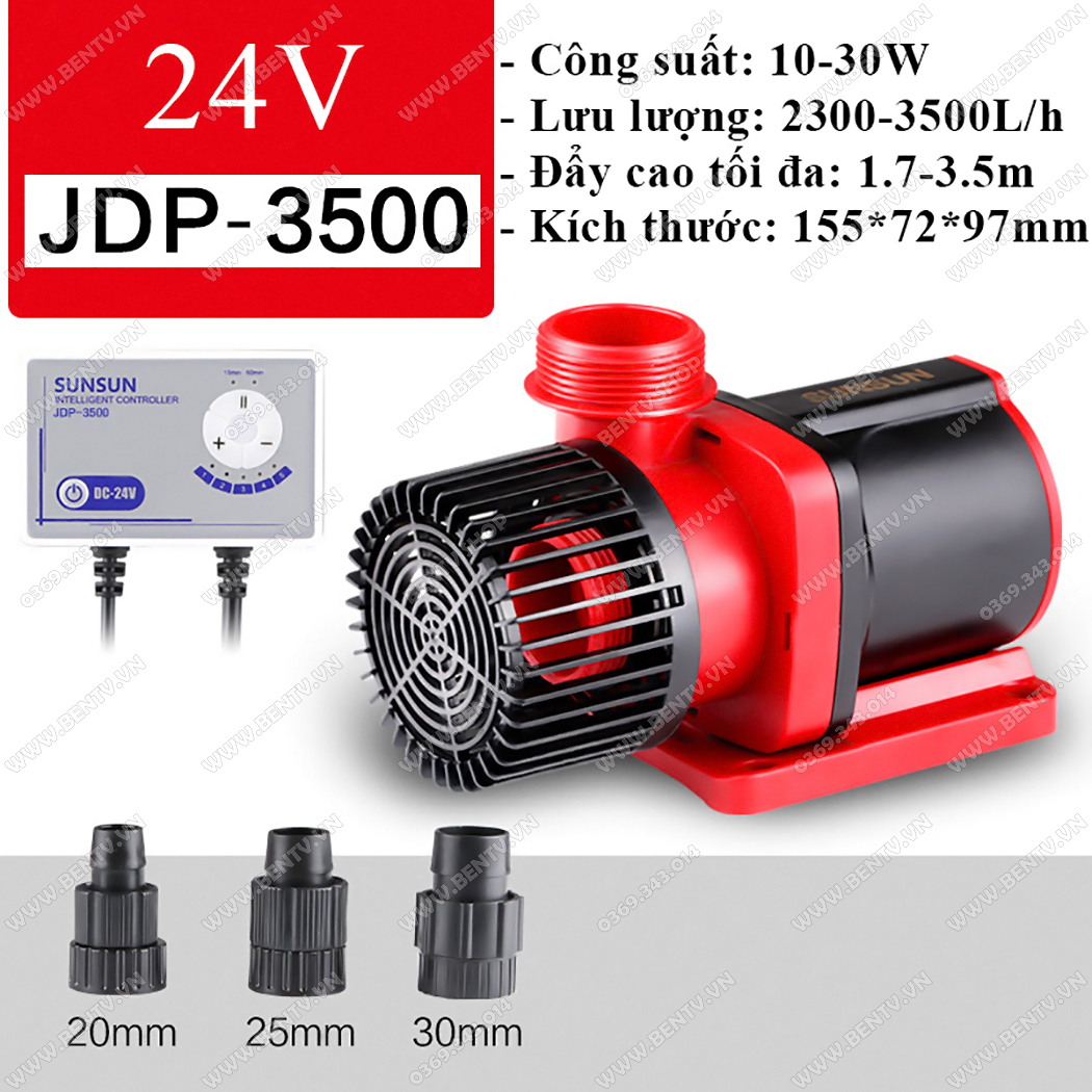 Máy Bơm Nước Hồ Cá 24V Sunsun JDP-3500 (3500L/h)