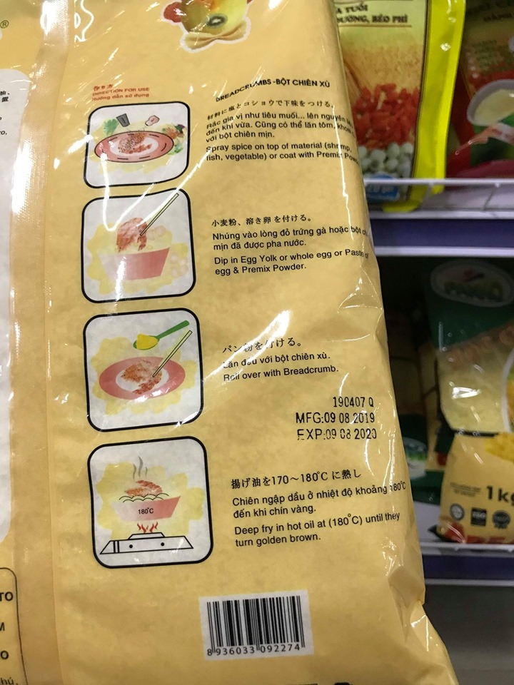 Bột chiên xù Panko (1Kg/Gói)