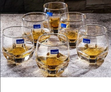Hộp 6 Ly Thủy Tinh Ocean Charisma Rock 340ml Thủy Tinh Cao Cấp , Nhập Khẩu Thái Lan