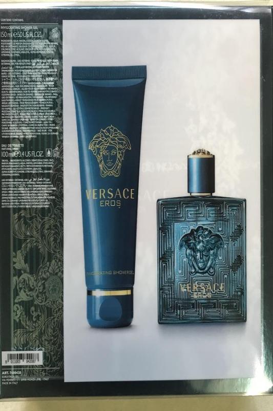 Set  nước hoa Versace Eros For Men 100ml  gel tắm  150ml