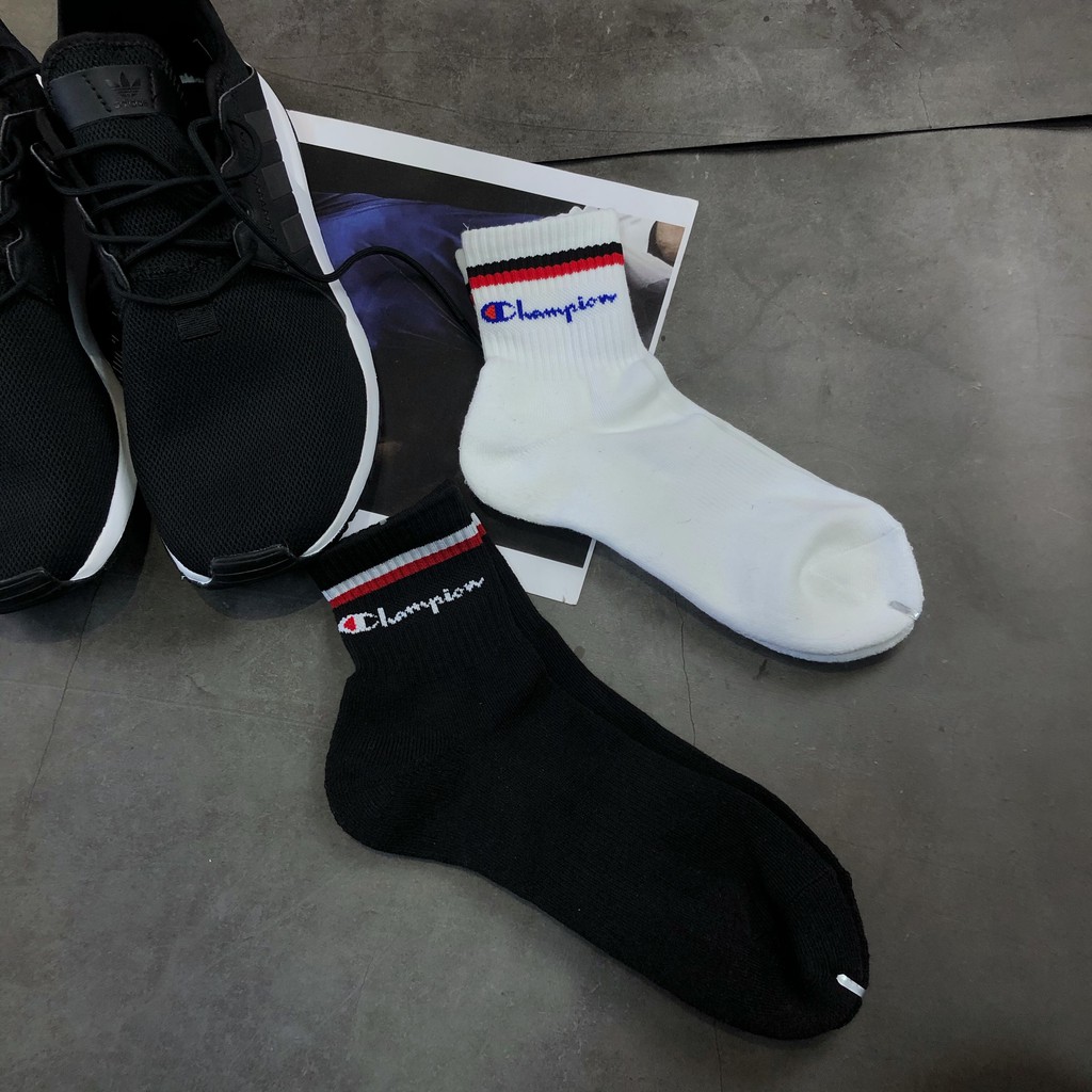 Tất - Vớ Champion Cổ Trung Hàng VNXK ( Mua 5 Đôi Tặng 1 Đôi Adidas Cổ trung hàng VNXK)
