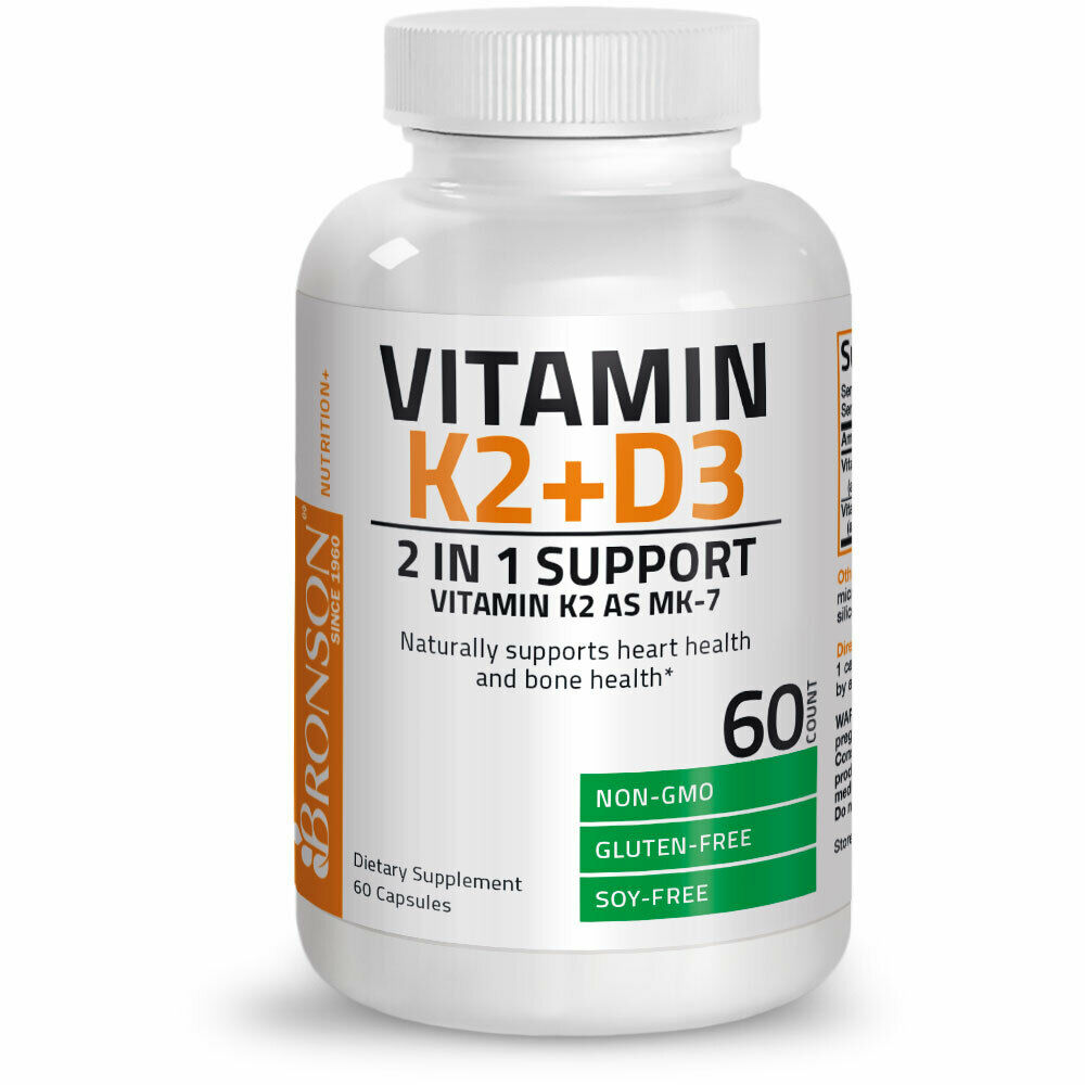 Bronson Vitamin K2 + D3 nhập Mỹ - VITAMIN D3 K2  Tăng Đề Kháng - Chính Hãng Muscle Fitness
