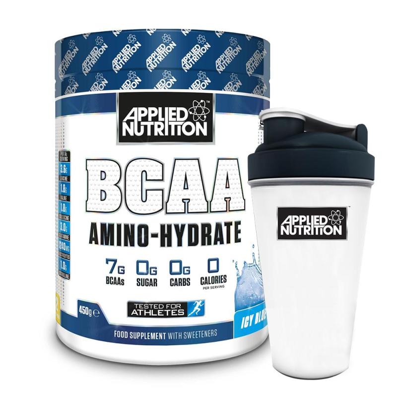 Combo BCAA Amino Hydrate 32 lần dùng phục hồi cơ tăng sức bền & bình lắc nhập khẩu