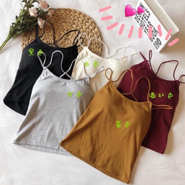 [HCM]ÁO HAI DÂY ĐAN CHÉO KÈM LÓT NGỰC