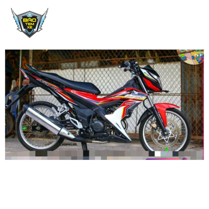 Tem rời xe sonic 150 trắng đỏ v3
