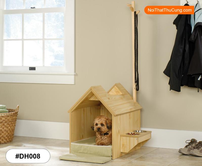 Nhà Gỗ Thiết Kế Thông Minh Cho Chó DH008