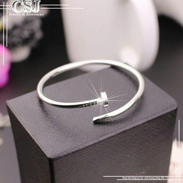 Vòng Tay Nam Bạc Thái, Lắc Đinh, Lắc Nam Đẹp, Vòng Tay Cao Cấp MS002 ( bạc)