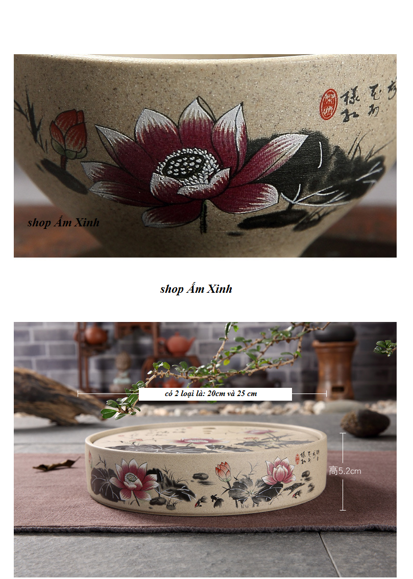 Bộ ấm chén pha trà Hoa Sen