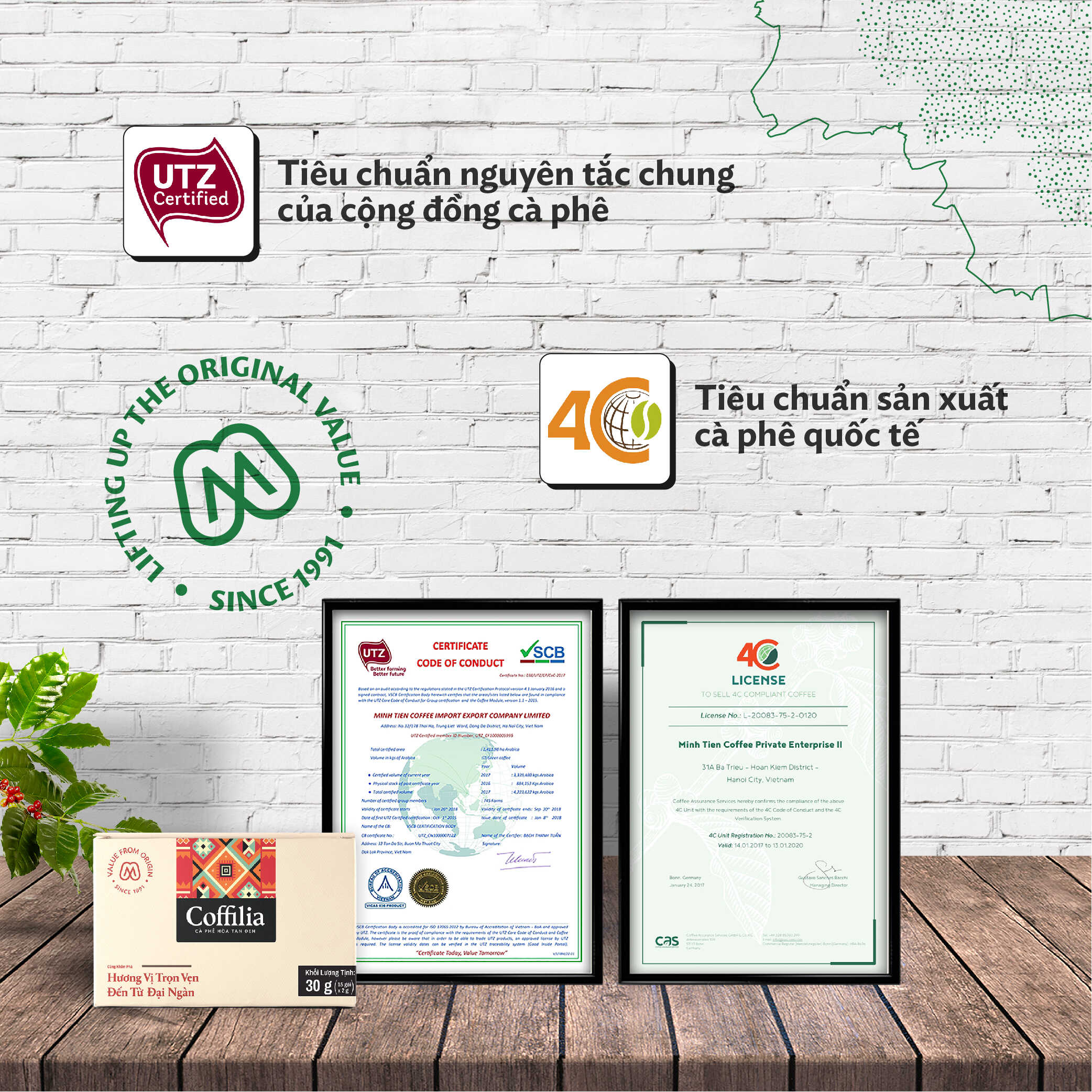 Cà phê hòa tan đen - Coffilia hộp 30g