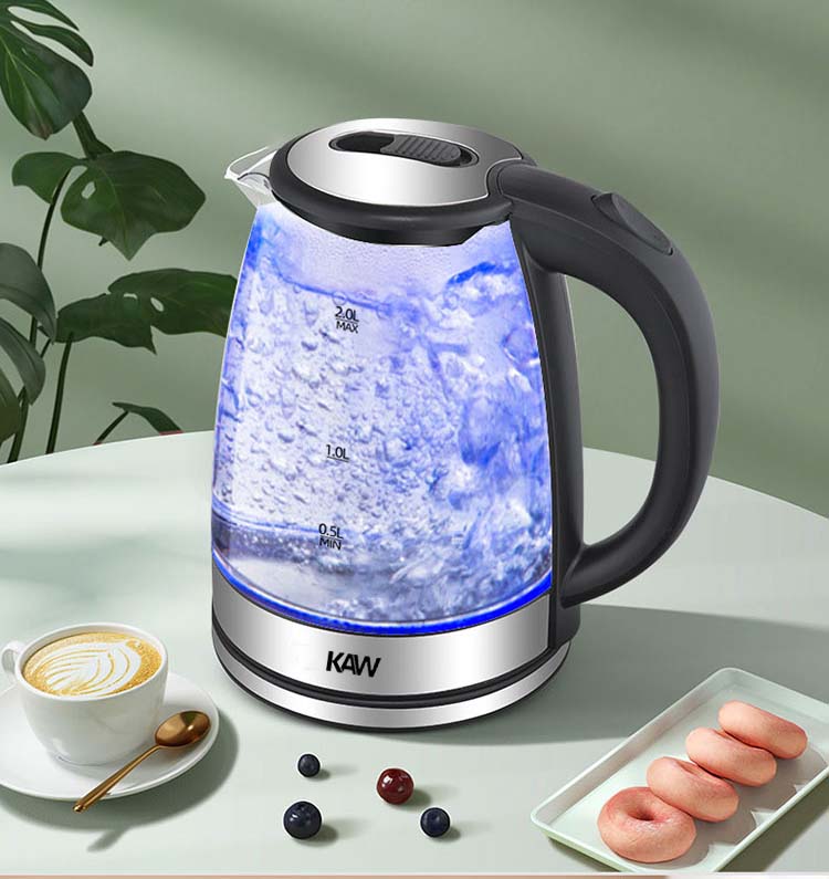 Ấm đun nước siêu tốc 1,8L thủy tinh KAW RK1818