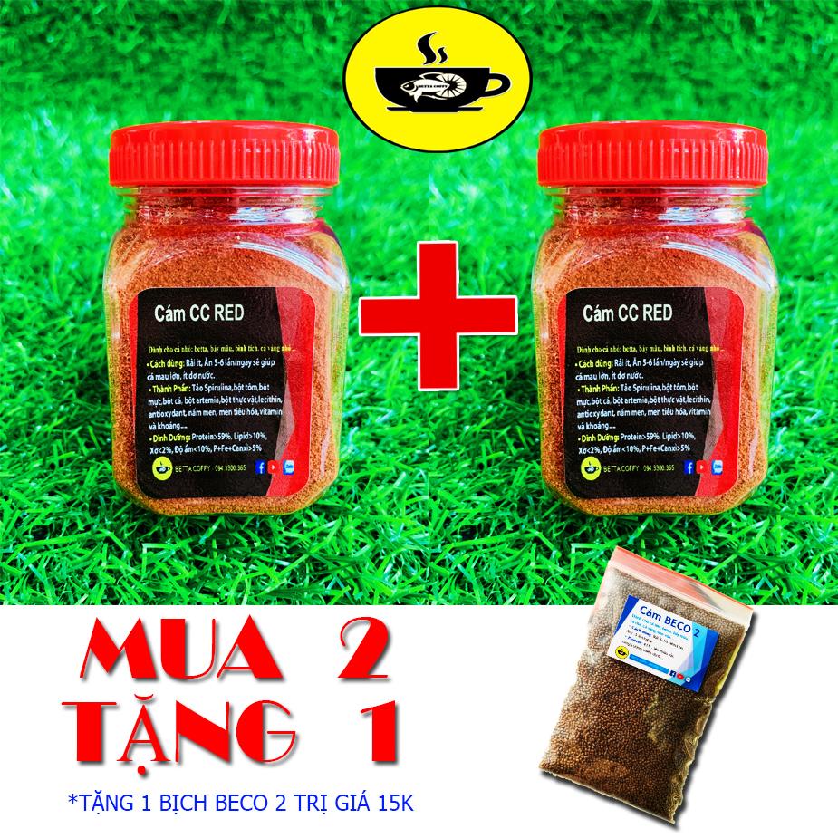COMBO 2 CC RED 50g - Tặng 1 bịch BECO - Thức ăn Cá Cảnh