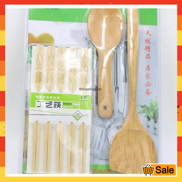 [HCM]Đồ xới cơm bằng gỗ - Combo 3 món đũa vá sạn bằng gỗ cao cấp nhập khẩu - Muôi múc cơm bằng gỗ - Bộ dụng cụ ăn cơm [ GIÁ SỈ ]
